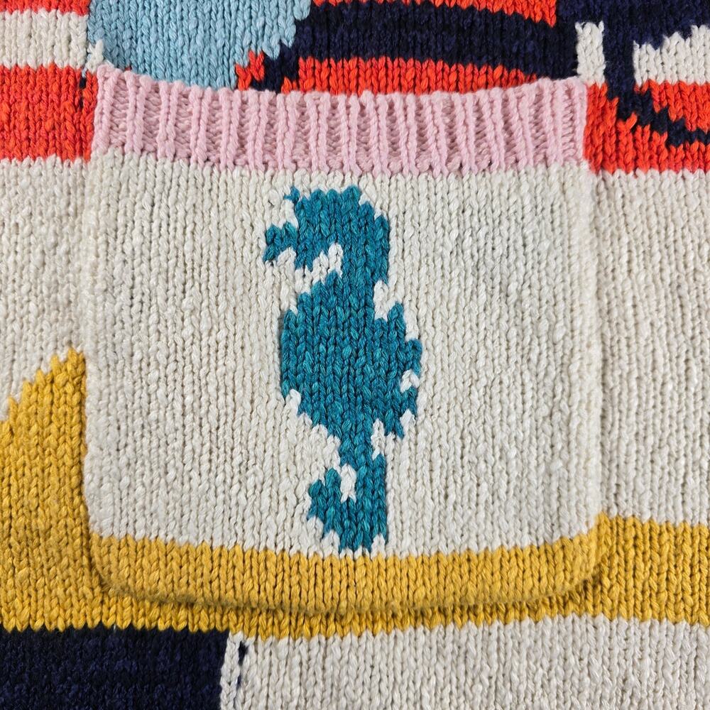 NWT Maeve x Anthropologie Nautical Buoy Whale Cardigan Sweater. Sz S/M. - Picture 10 of 12